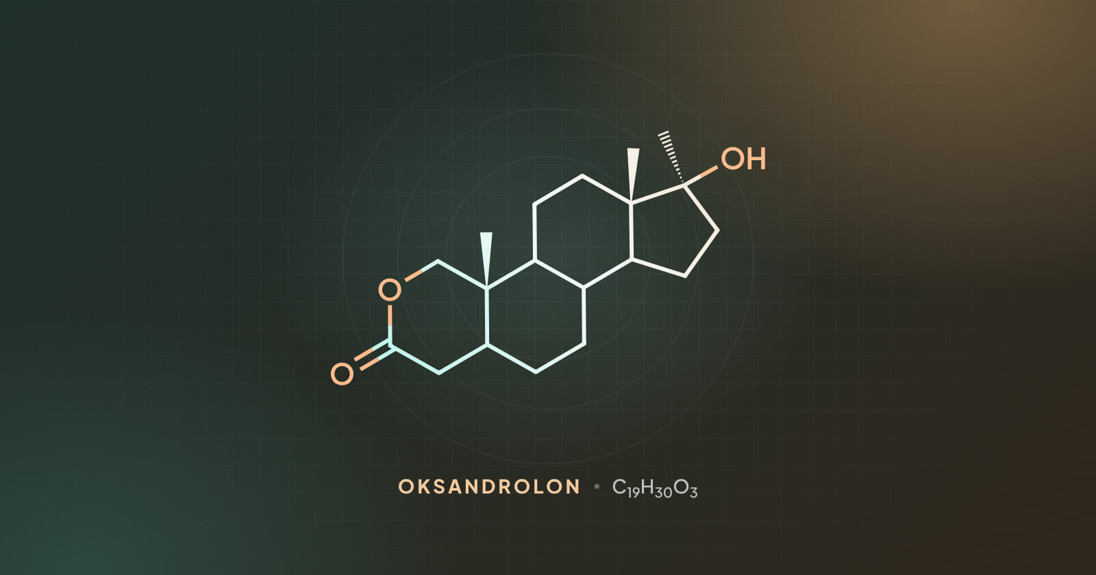 Oksandrolon (Anavar) molekülünün kimyasal yapısı