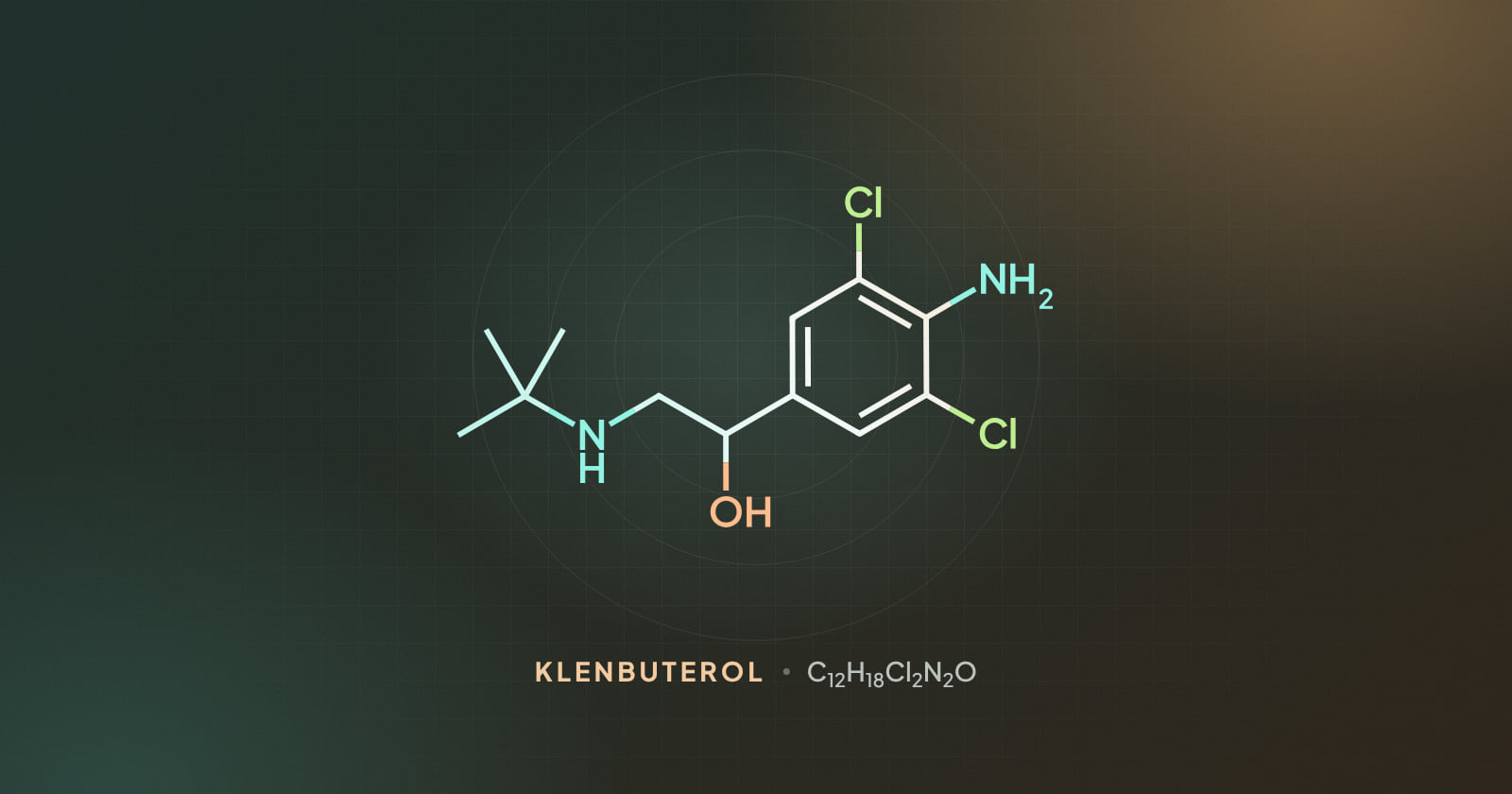 Klenbuterol (Clenbuterol) molekülünün kimyasal yapısı
