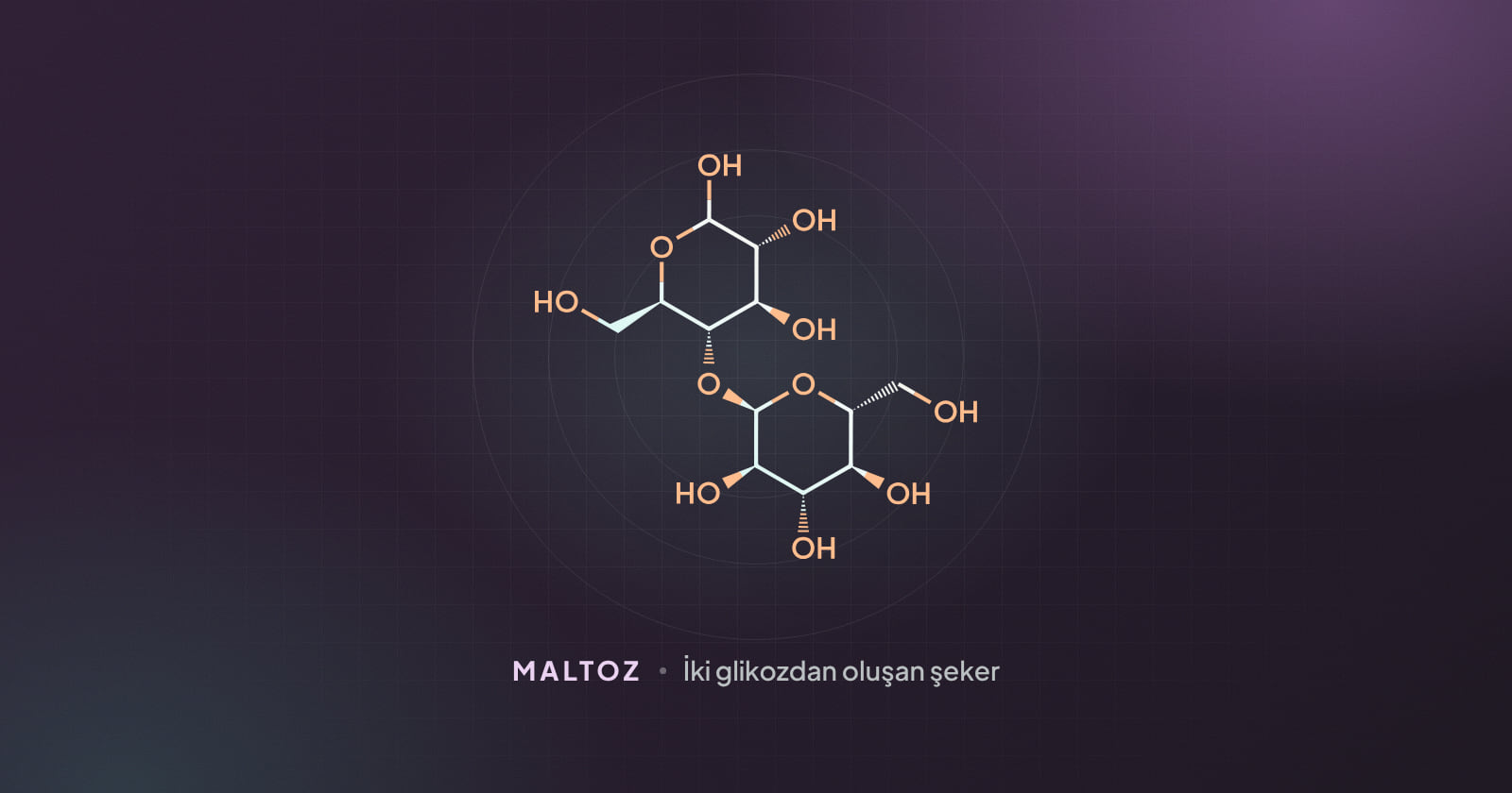 Maltoz molekülü çizimi