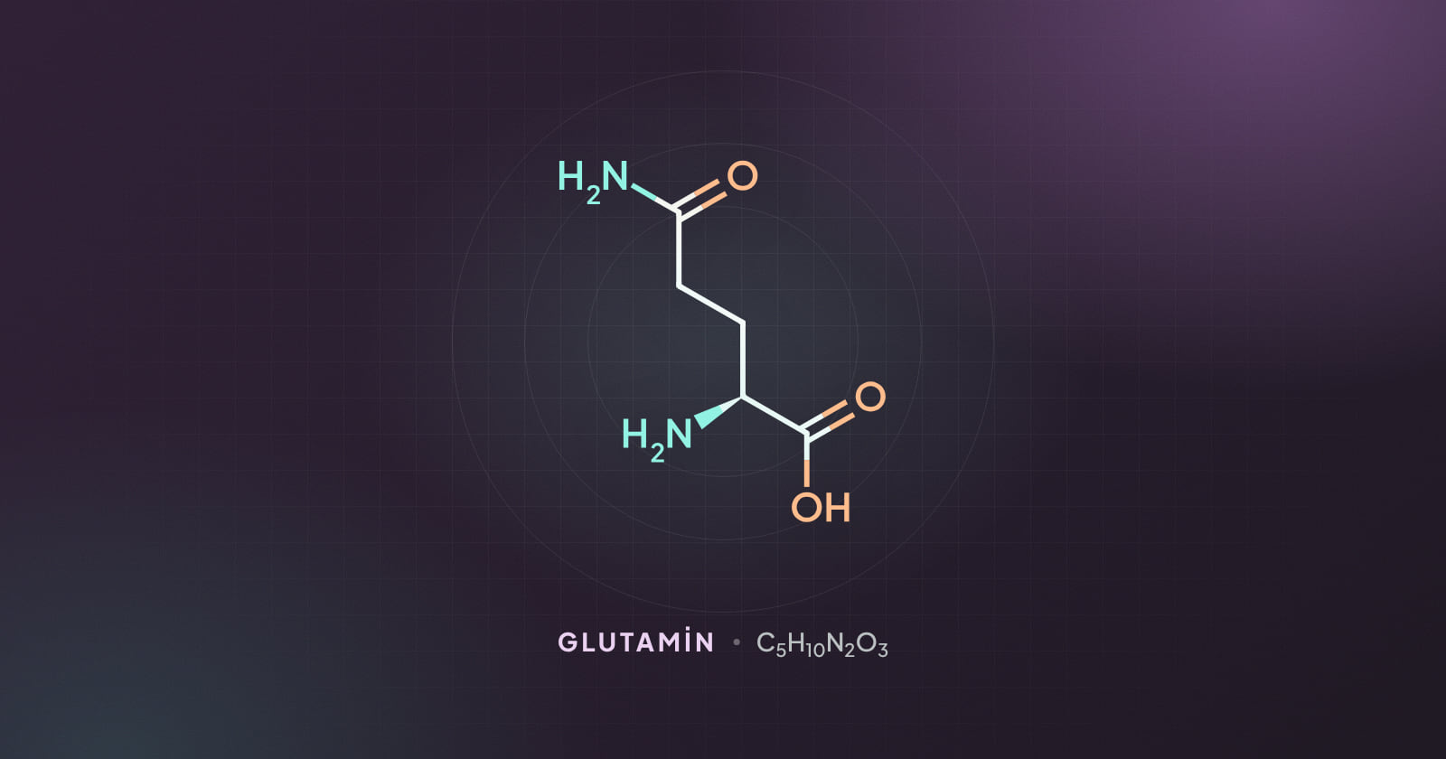 Glutamin molekülü çizimi
