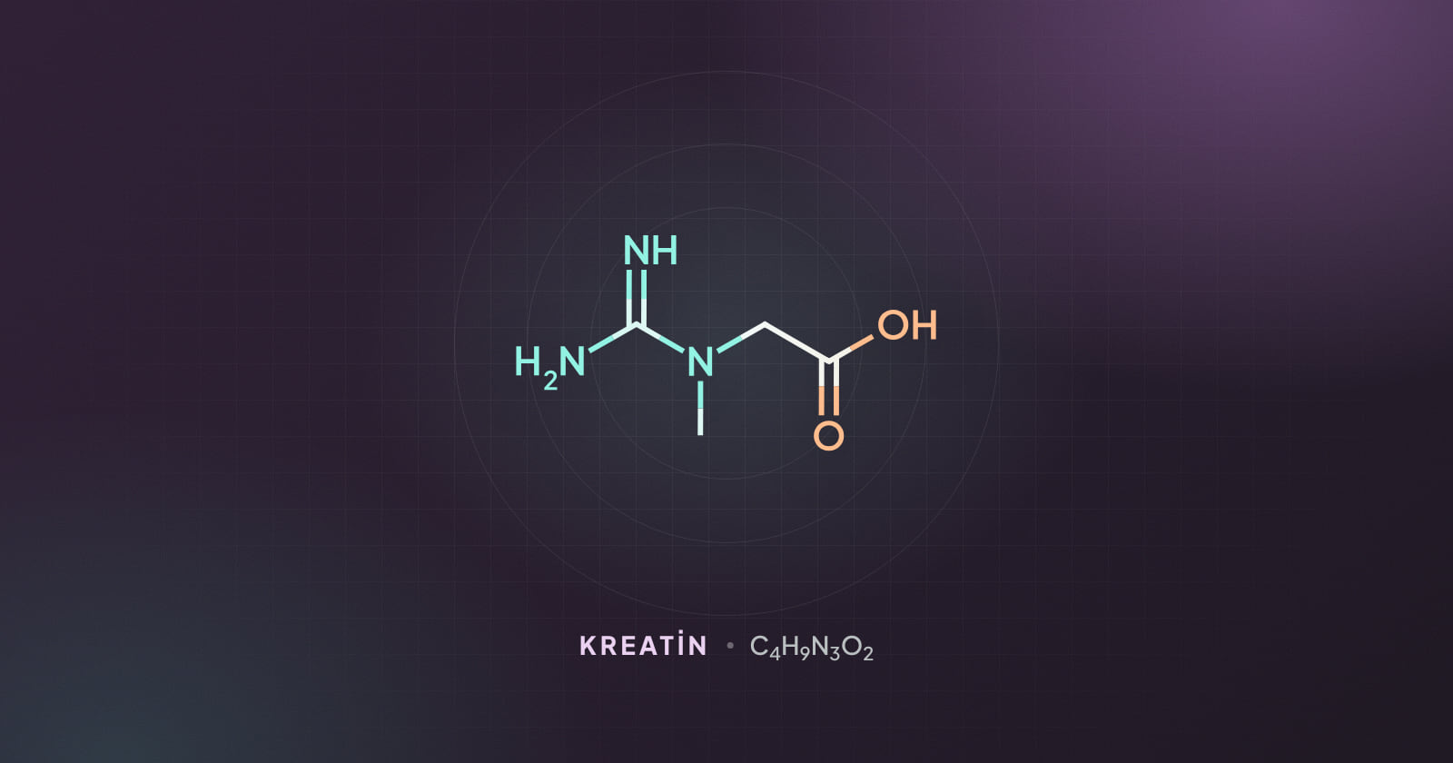Kreatin molekülü çizimi