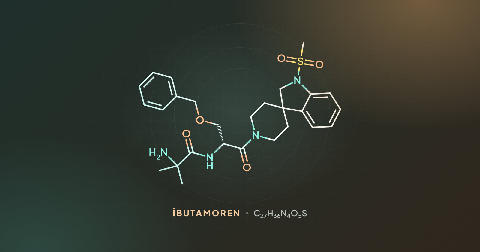 İbutamoren (MK-677) molekülünün kimyasal yapısı