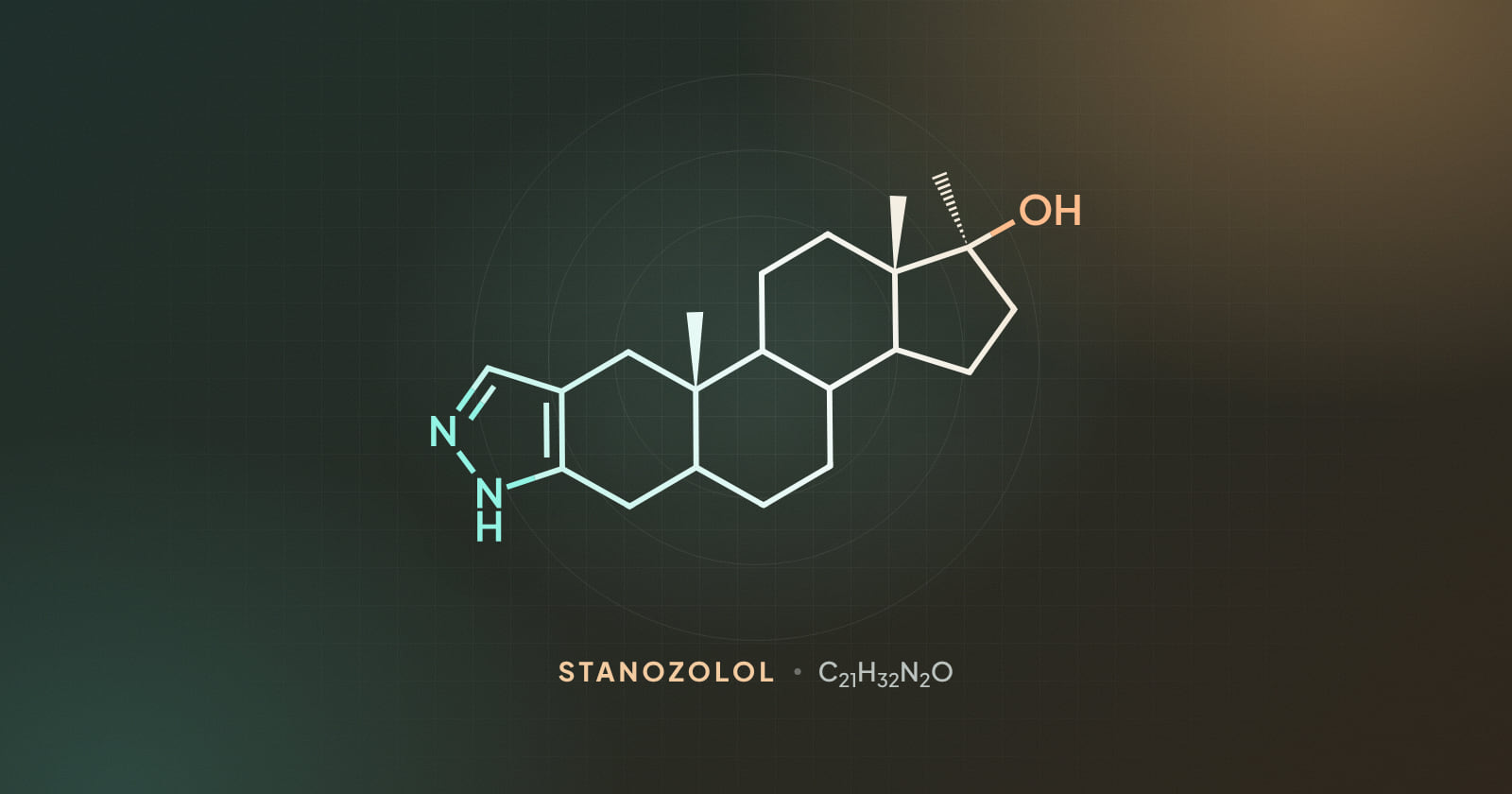 Stanozolol (Winstrol) molekülünün kimyasal yapısı